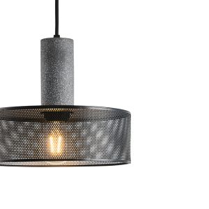Полилей от бетон и метал, единична лампа, 1XΕ27 Max 15W Ø255X1700MM, черен, Arte Illumina Scouro