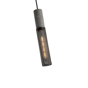 Полилей от бетон и метал, единична лампа, 1XΕ27 Max 15W Ø65X1880MM, черен, Arte Illumina Scouro