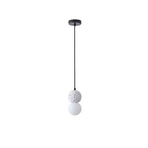 Полилей от бетон и стъкло, единична лампа, 1ΧG9 Max 7W Ø100X1710MM, бял, Arte Illumina Salpico