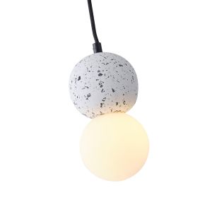 Полилей от бетон и стъкло, единична лампа, 1ΧG9 Max 7W Ø100X1710MM, бял, Arte Illumina Salpico