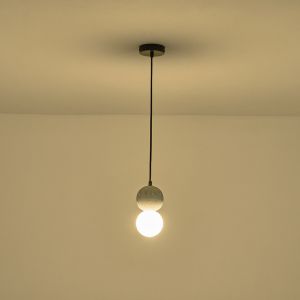 Полилей от бетон и стъкло, единична лампа, 1ΧG9 Max 7W Ø100X1710MM, сив, Arte Illumina Salpico