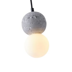 Полилей от бетон и стъкло, единична лампа, 1ΧG9 Max 7W Ø100X1710MM, сив, Arte Illumina Salpico