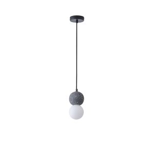 Полилей от бетон и стъкло, единична лампа, 1ΧG9 Max 7W Ø100X1710MM, черен, Arte Illumina Salpico