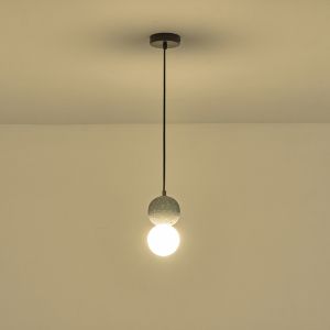 Полилей от бетон и стъкло, единична лампа, 1ΧG9 Max 7W Ø100X1710MM, черен, Arte Illumina Salpico