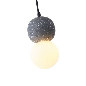 Полилей от бетон и стъкло, единична лампа, 1ΧG9 Max 7W Ø100X1710MM, черен, Arte Illumina Salpico