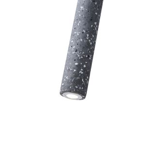 Полилей от бетон, единична Led лампа, 3W, 280LM, 3000K, Ø45X1800MM, черен, Arte Illumina Salpico