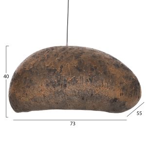 Полилей с вид на камък Stoner (l) HM4419.03 КАФЯВО/СИВО--73X55X40ВСМ.