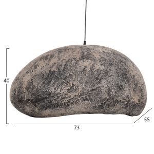 Полилей с вид на камък, сив, Stoner (l) HM4419.04 СИВ--73X55X40ВСМ.