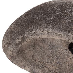 Полилей с камък, текстил Stoner (m) HM4418.04 сива-- 55X45X40ВСМ.
