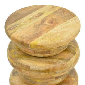Side table Circena solid mango wood in natural color D40x45cm