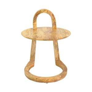 Side table Kallos solid mango wood in natural shade 45x45x60cm