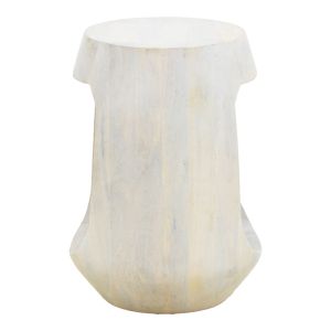 Lenora side table solid mango wood white D33x45cm