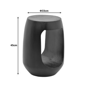 Lenora side table solid mango wood white D33x45cm