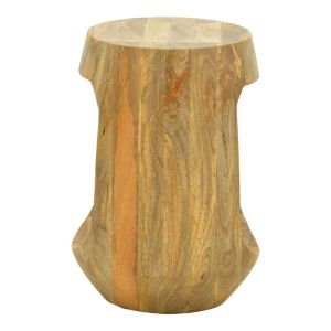 Lenora side table solid mango wood in natural color D33x45cm