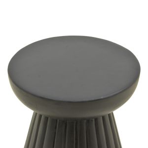 Side table Nemira solid mango wood, black, D30x35 cm