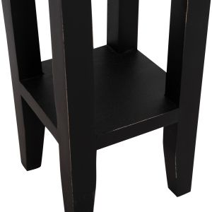 Помощна маса Ramu HM9484.02 махагоново дърво с чекмедже в черно 25X25X66.5 см.