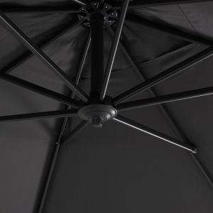 Professional umbrella 2.7X2.7M with water base Javante HM10857.01 gray aluminum and cyanur