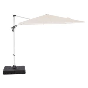Professional umbrella 2.7X2.7M with water base Javante HM10857.02 white aluminum with shade