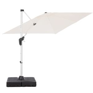 Professional umbrella 2.7X2.7M with water base Javante HM10857.02 white aluminum with shade