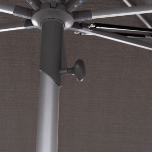 Professional umbrella 3X3M Gladell HM6604.01 gray acrylic - anodized aluminum