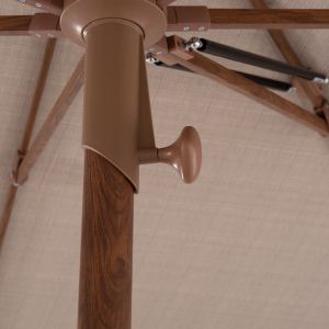 Professional umbrella 3X3M Gladell HM6604.02 beige acrylic - thermally transferred aluminum