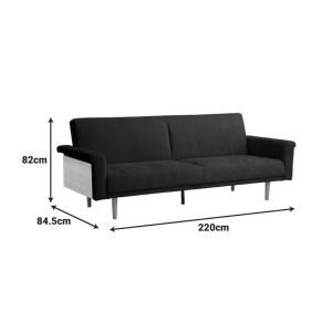Разтегателен диван Flexo антрацит плат 220x84.5x82см