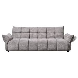 Разтегащ диван Melu HM3314.01 сив плат - седалка с пружини с джоб 240-250X90X85ВСМ.