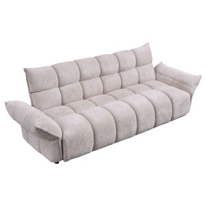 Разтегащ диван Melu HM3314.02 бежов плат - седалка с пружини с джоб 240-250X90X85ВСМ.