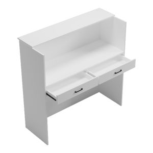 Рецепция Optima с LED бяло - sonoma 110x40x110см