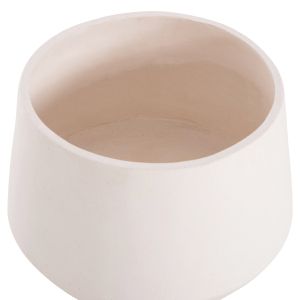 Flowerpot Quan HM4680.02M fiber cement in white - teak base Φ40X65HCM