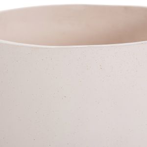 Flowerpot Quan HM4680.02M fiber cement in white - teak base Φ40X65HCM
