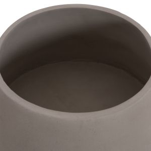 Flowerpot Quan HM4680.03M fiber cement in gray -- teak base Φ35X50HCM