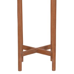 Flower pot Rentil HM4684.08L fiber cement in terracotta color - teak base Φ27X66HCM