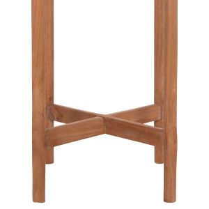 Flower pot Rentil HM4684.08S fiber cement in terracotta color - teak base Φ27X56HCM