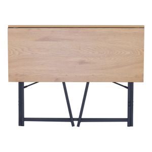 Сгъваемо бюро Siklo, дъб - черен метал, 100x46x75.5 см