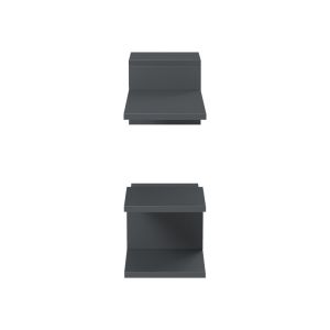 Стенен рафт Sumpa 2 бр. антрацит 65x20x18 см
