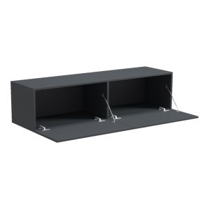 Стенен ТВ шкаф с LED Rival антрацит 120x35x30см