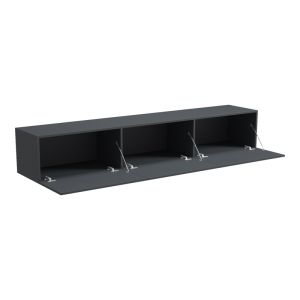 Стенен ТВ шкаф с LED Rival антрацит 180x35x30см