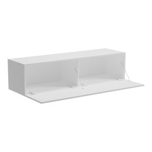 Стенен ТВ шкаф с LED Rival бял 120x35x30см