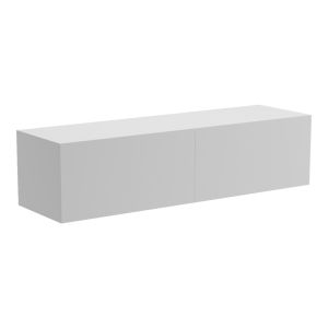 Стенен ТВ шкаф с LED Rival бял 120x35x30см