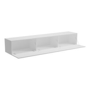 Стенен ТВ шкаф с LED Rival бял 180x35x30см