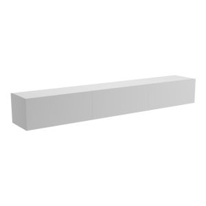 Стенен ТВ шкаф с LED Rival бял 210x35x30см
