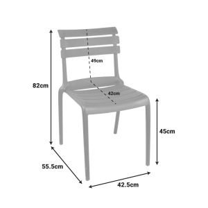 Chair Almea pp anthracite 42.5x55.5x82cm