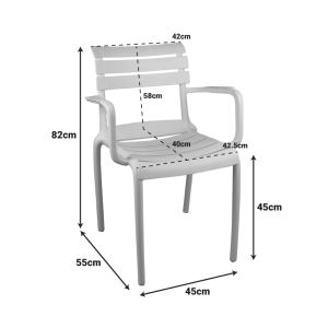 Chair Almea pp cappuccino 58x56x82cm