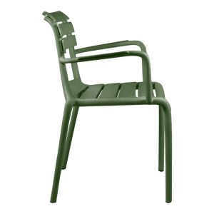 Almea chair, PP, olive green, 58x56x82cm