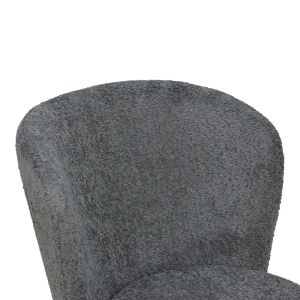 Chair Houlian atracite fabric-black metal leg 46x66x89cm