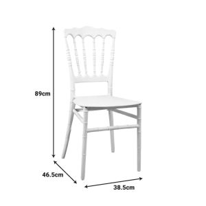 Napoleon chair, white, 38.5x46.5x89cm