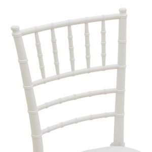 Tiffany I chair with polypropylene cushion in white color 39.5x46.5x87cm