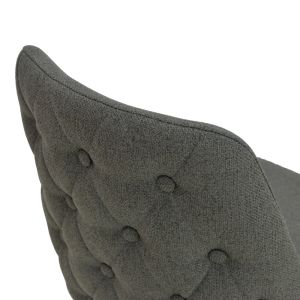 Zedna chair, anthracite fabric, with black metal legs, 51x58x84cm