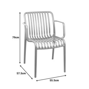 Chair Zoi pp in anthracite 55.5x57.5x79cm